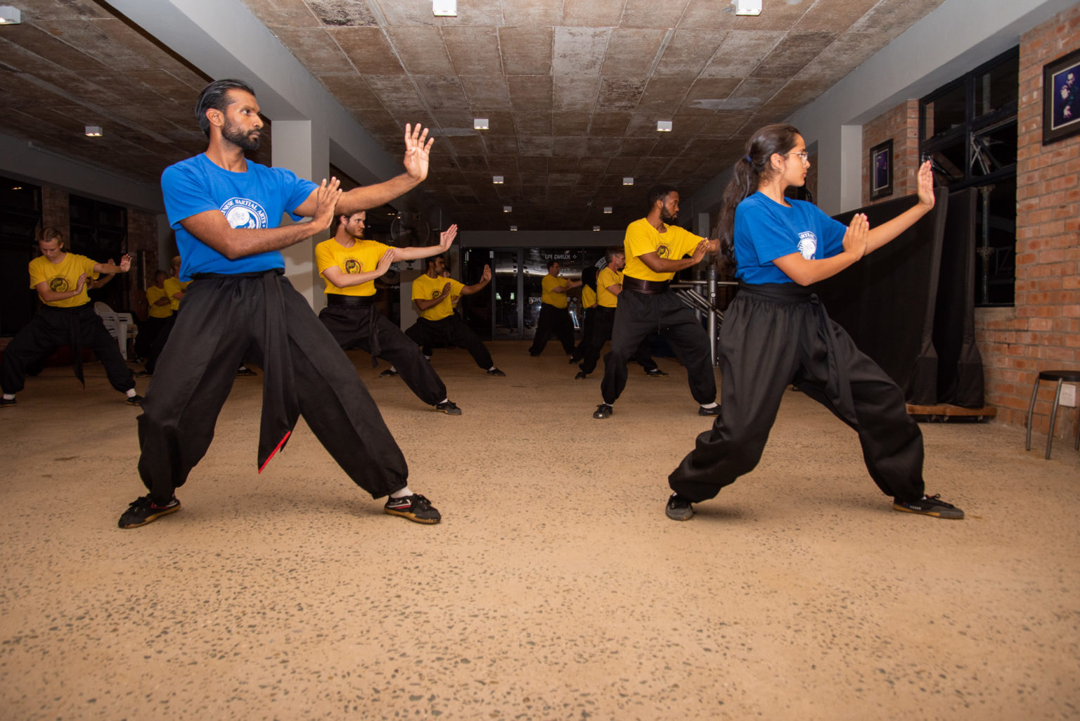 Students practising Tai Chi together at the Durban school